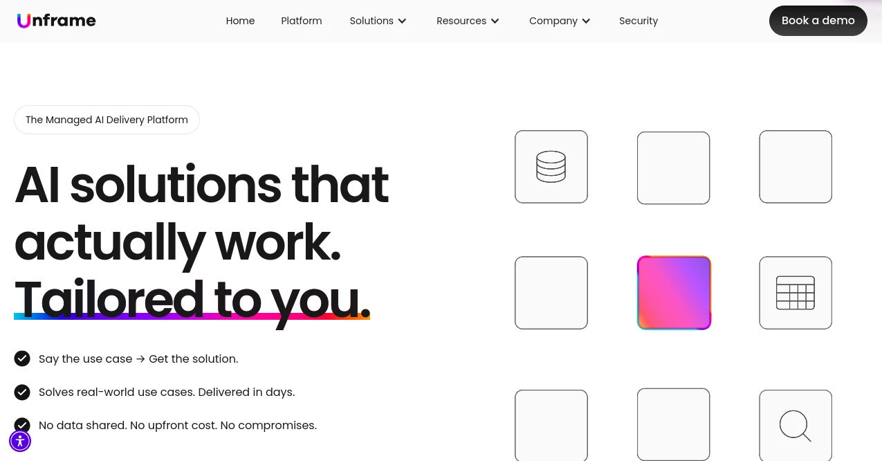 Screenshot of Unframe AI – An AI tool in the ,AI Photo & Image Generator ,AI Art Generator ,AI Workflow Management  category, showcasing its interface and key features.