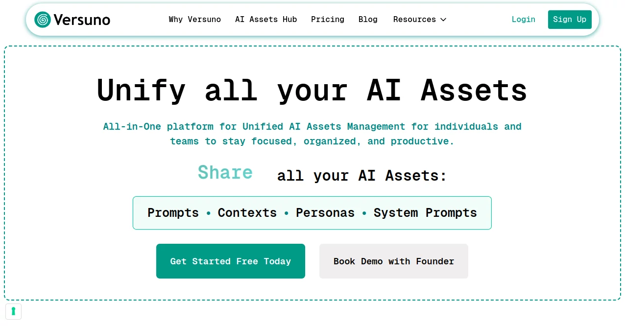 Screenshot of VersunoAI – An AI tool in the ,AI Knowledge Base ,AI Knowledge Graph ,AI Knowledge Management ,AI Productivity Tools  category, showcasing its interface and key features.