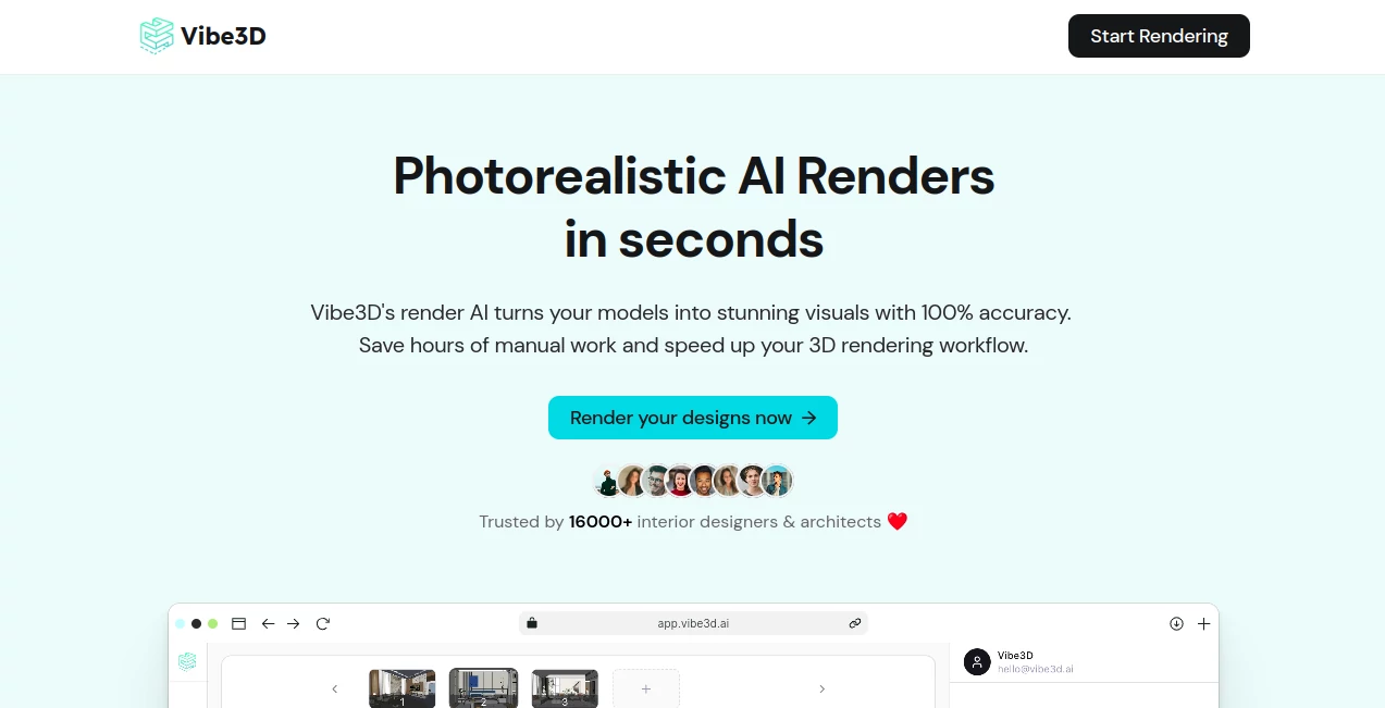 Screenshot of Vibe3D – An AI tool in the ,AI Design Generator ,AI 3D Model Generator ,AI Image to 3D Model  category, showcasing its interface and key features.