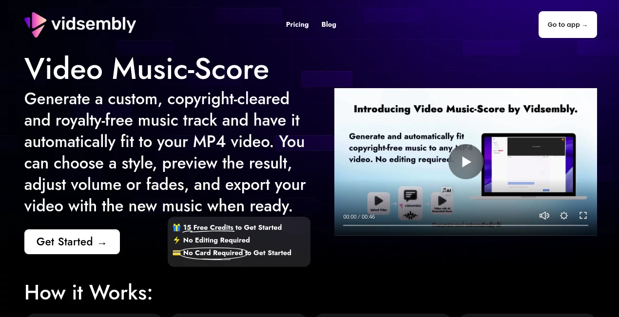 Screenshot of Video Music-Score – An AI tool in the ,AI Video Editor ,AI Video Enhancer ,AI Music Generator ,AI Text to Music  category, showcasing its interface and key features.