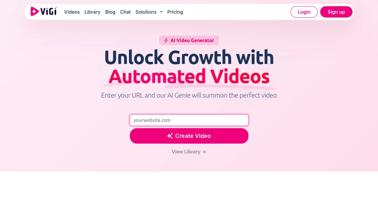 Screenshot of Vigi Video – An AI tool in the ,AI Video Editor ,AI Thumbnail Maker ,AI Video Generator ,AI Short Clips Generator  category, showcasing its interface and key features.