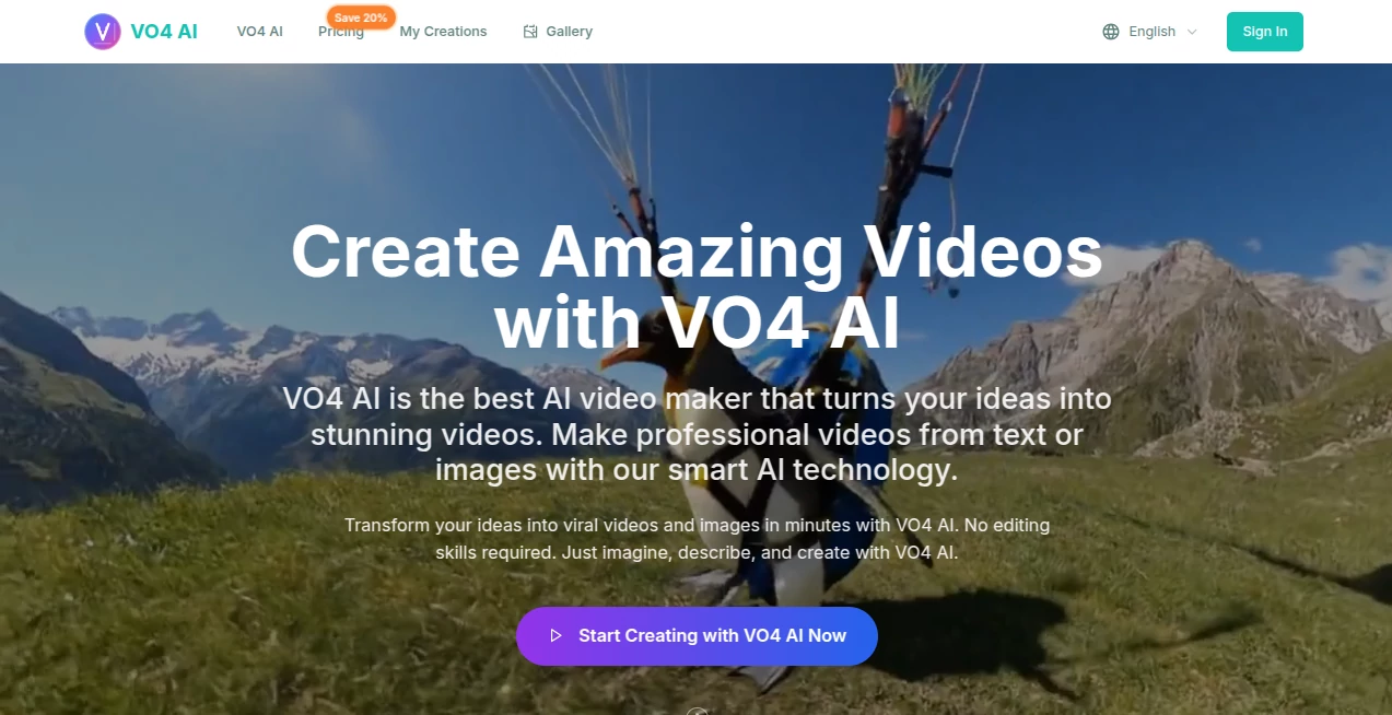 Screenshot of vo4 ai – An AI tool in the ,AI Voice Chat Generator ,AI Voice Cloning ,AI Speech Synthesis ,AI Voice Assistants  category, showcasing its interface and key features.