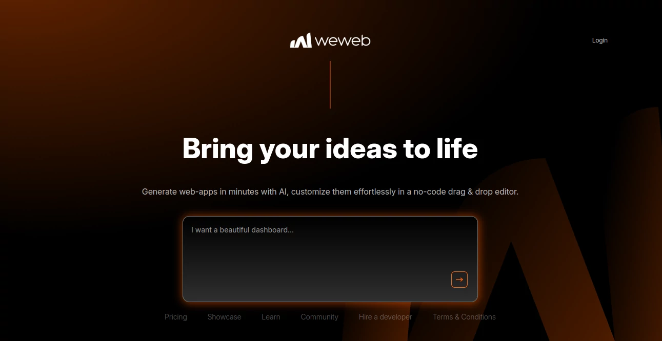 Screenshot of Weweb – An AI tool in the ,AI Website Builder ,AI No-Code & Low-Code ,Code & IT ,Business  category, showcasing its interface and key features.