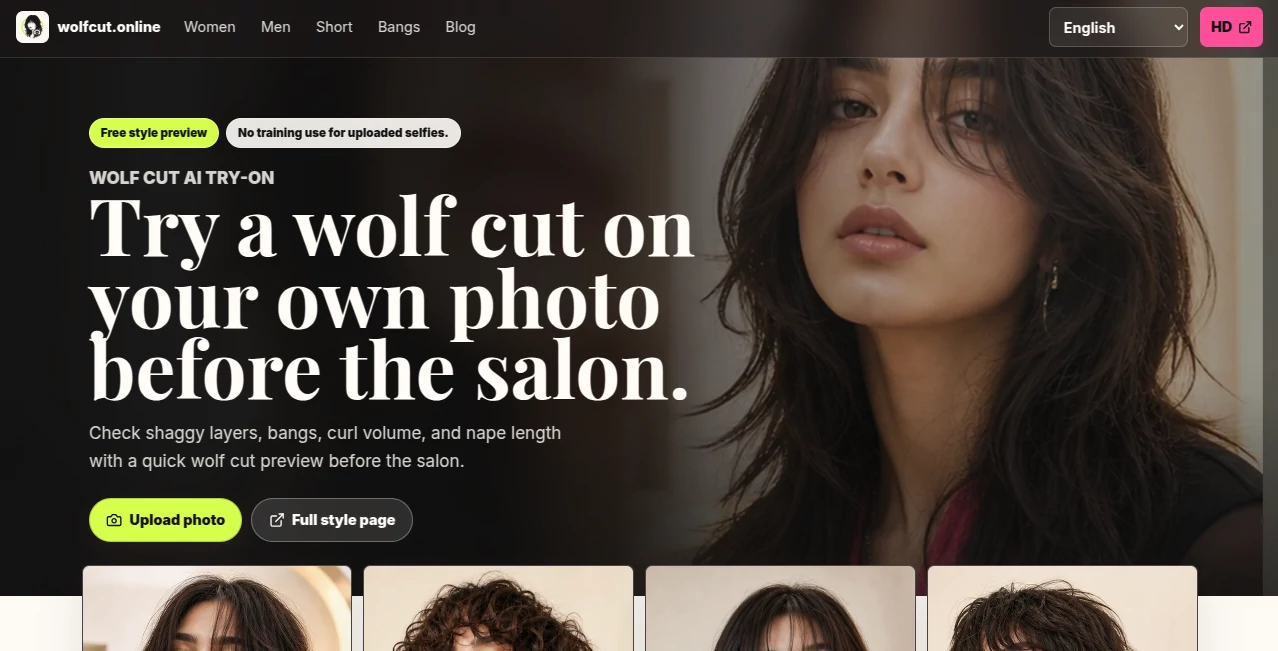 Screenshot of Wolfcut Online – An AI tool in the ,Photo & Image Editor ,AI Image to Image ,AI Design Generator ,AI Fun Tools  category, showcasing its interface and key features.