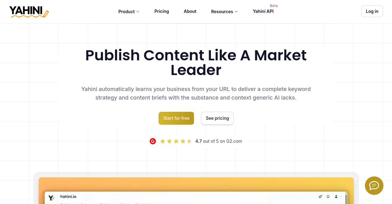 Screenshot of Yahini – An AI tool in the ,AI Content Generator ,AI Research Tool ,AI SEO Assistant ,AI Marketing Plan Generator  category, showcasing its interface and key features.