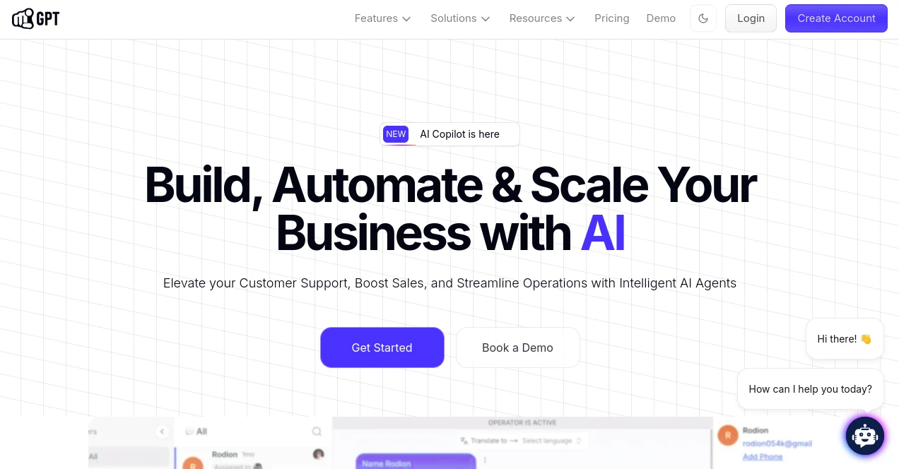 Screenshot of YourGPT – An AI tool in the ,AI Sales Assistant ,AI Customer Service Assistant ,AI CRM Assistant ,AI Chatbot  category, showcasing its interface and key features.