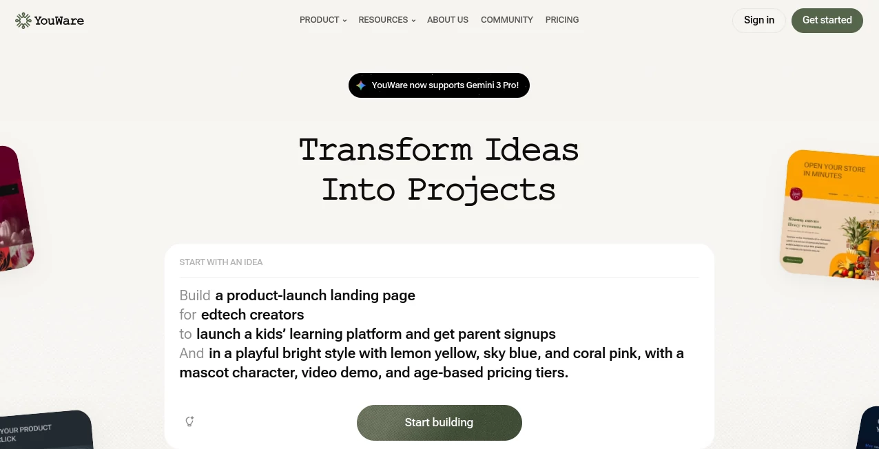 Screenshot of YOUWARE – An AI tool in the ,AI No-Code & Low-Code ,AI Code Generator ,AI Developer Tools ,AI App Builder  category, showcasing its interface and key features.