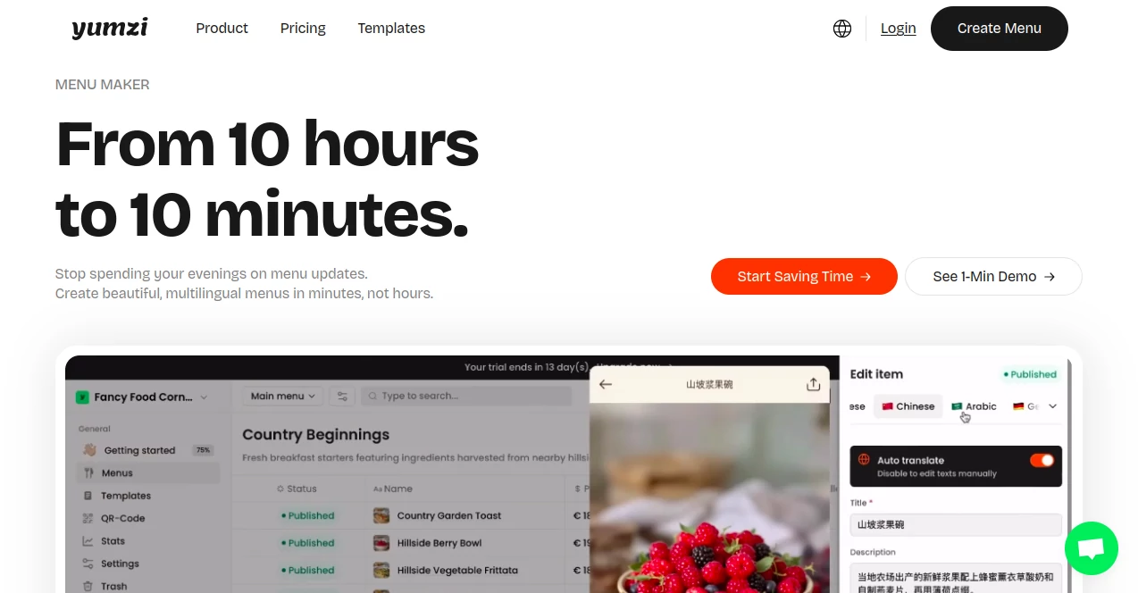 Screenshot of Yumzi – An AI tool in the ,AI Design Generator ,AI PDF ,AI Forms & Surveys ,AI Document Extraction  category, showcasing its interface and key features.