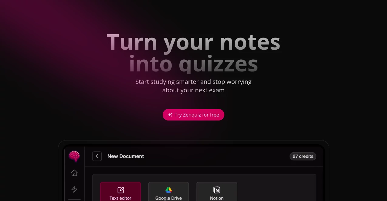 Screenshot of Zenquiz – An AI tool in the ,AI Course ,AI Knowledge Management ,AI Quizzes ,AI Education Assistant  category, showcasing its interface and key features.