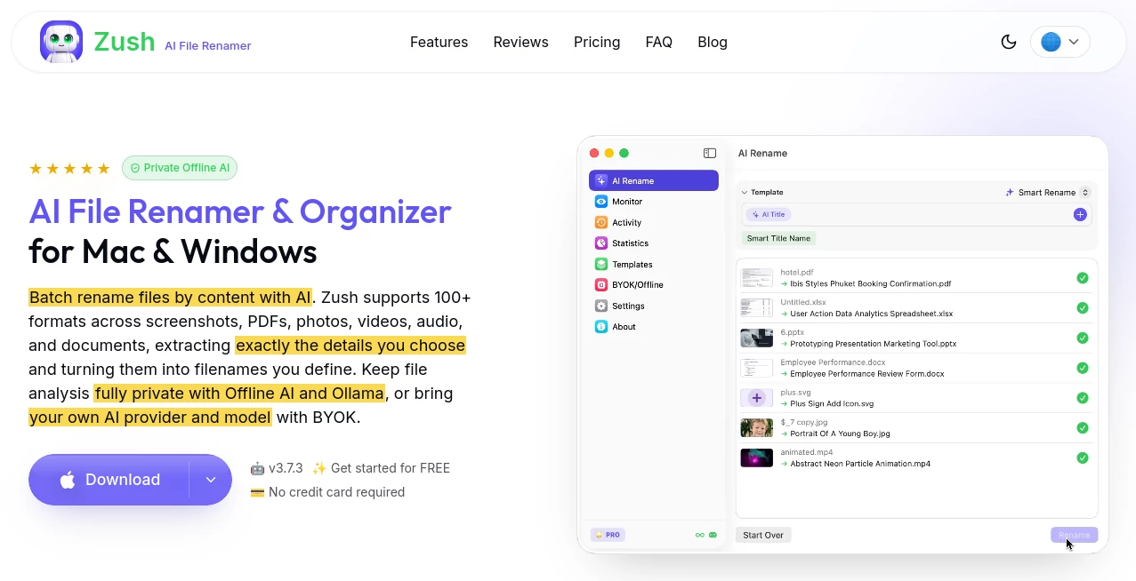 Screenshot of Zush – An AI tool in the ,AI Image Recognition ,AI Documents Assistant ,AI Productivity Tools ,AI Files Assistant  category, showcasing its interface and key features.